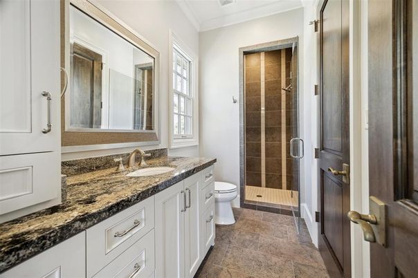 Bathroom, Dual Sink Vanities, Glass Shower, Interior