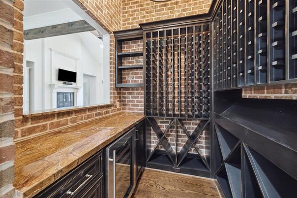 Interior, Stone Walls, Wine Storage, Wood Texture Flooring