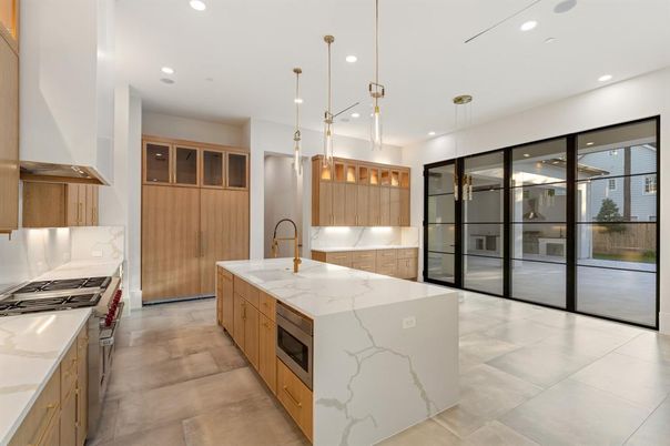 Interior, Kitchen, Pendant Lights, Recessed Lighting, Stainless Steel Appliances