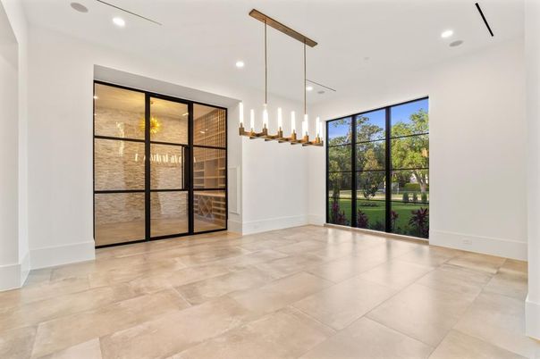 Empty room, Interior, Pendant Lights, Recessed Lighting
