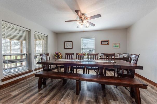 Dining room, Interior, Wood Texture Flooring