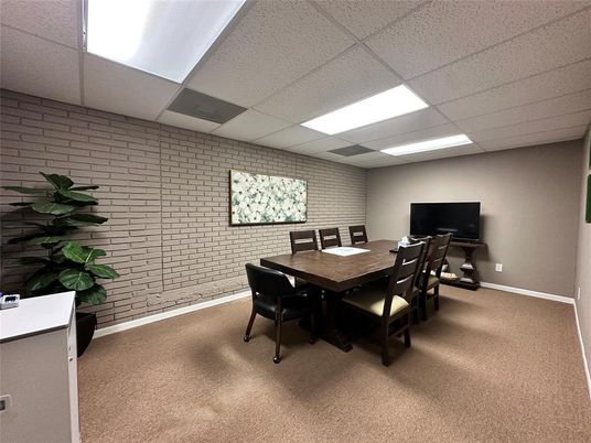 Dining room, Interior, Recessed Lighting, Stone Walls