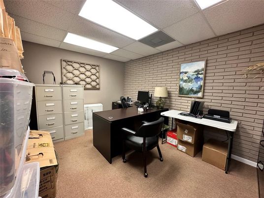 Home Office, Interior, Stone Walls