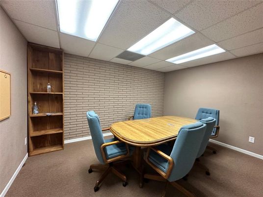 Home Office, Interior, Recessed Lighting, Stone Walls