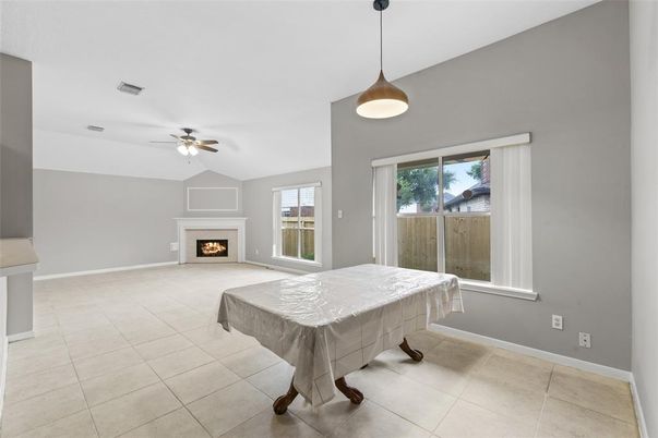 Billiard Table, Fireplace, Game Room, Interior, Pendant Lights