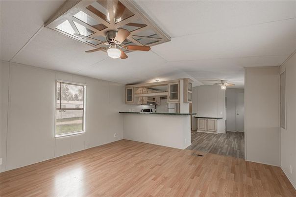 Empty room, Interior, Kitchen, Wood Texture Flooring