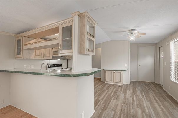 Interior, Kitchen, Wood Texture Flooring