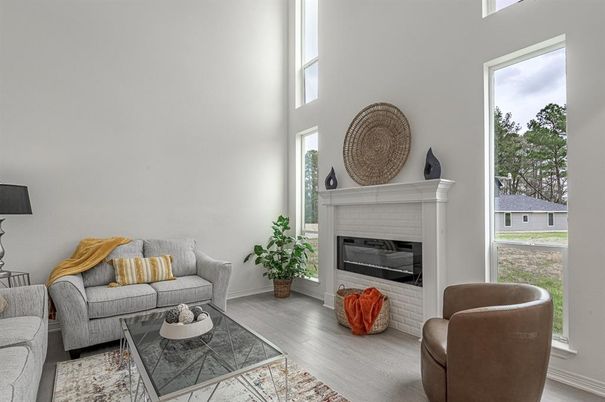 Fireplace, Interior, Living room, Wood Texture Flooring