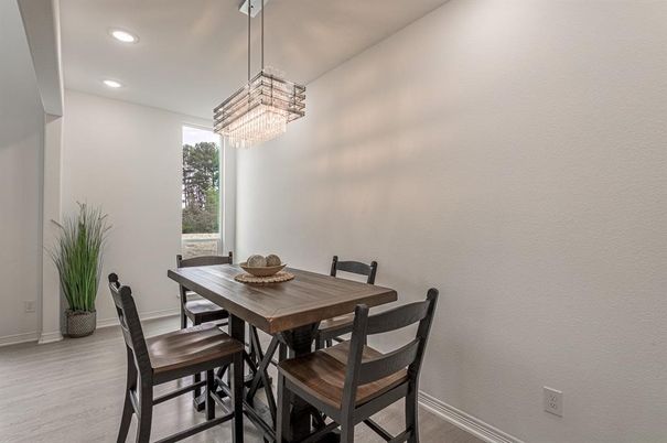 Chandelier, Dining room, Interior, Recessed Lighting