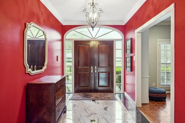 Chandelier, Interior, Marble, Pendant Lights, Wood Texture Flooring
