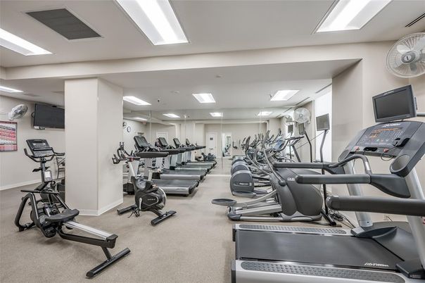 Fitness Equipment, Gym, Interior, Recessed Lighting