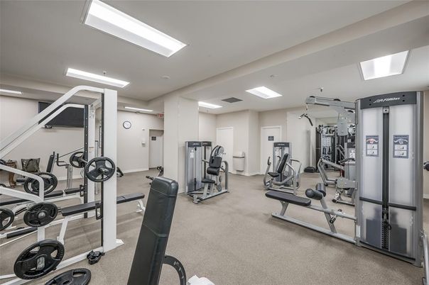 Fitness Equipment, Gym, Interior, Recessed Lighting