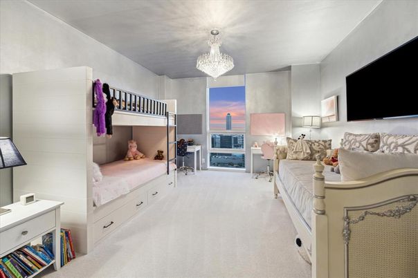 Bedroom, Chandelier, Interior