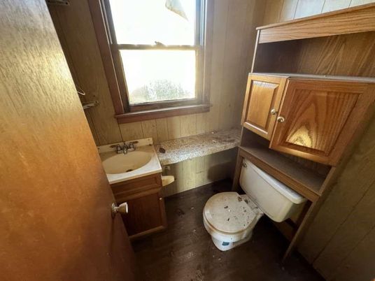 Bathroom, Interior, Wood Texture Flooring, Wooden Walls