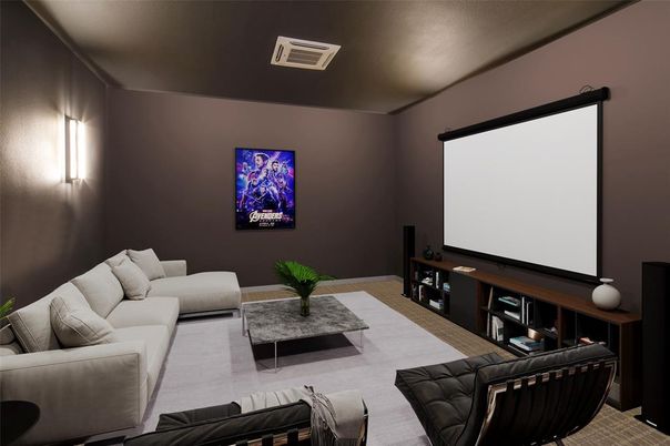Interior, Living room, Projection Screen, Theatre Room