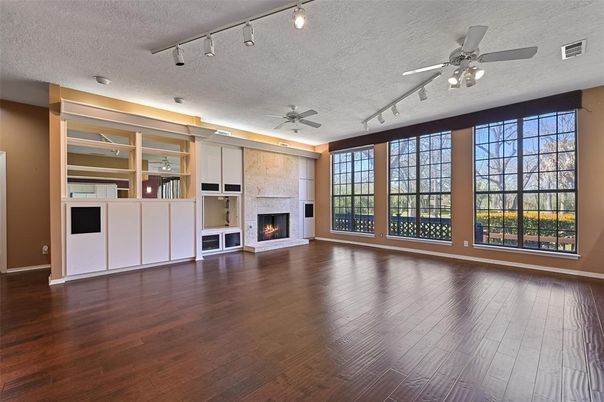 Empty room, Fireplace, Interior, Wood Texture Flooring