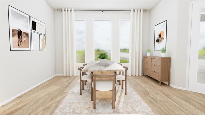 Dining room, Interior, Wood Texture Flooring