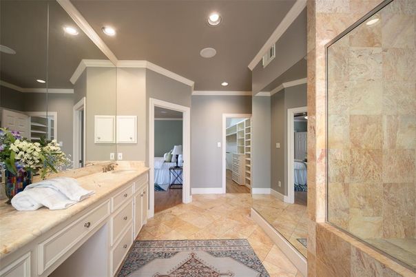 Bathroom, Bedroom, Interior, Recessed Lighting, Wood Texture Flooring