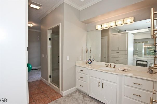 Bathroom, Dual Sink Vanities, Glass Shower, Interior