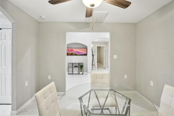 Dining room, Interior, Marble