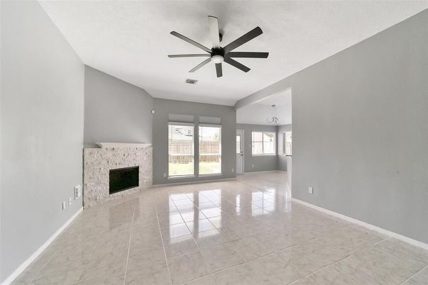 Empty room, Fireplace, Interior