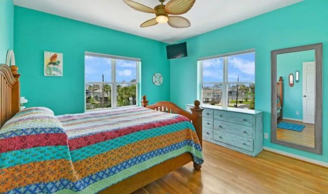 Bedroom, Interior, Wood Texture Flooring