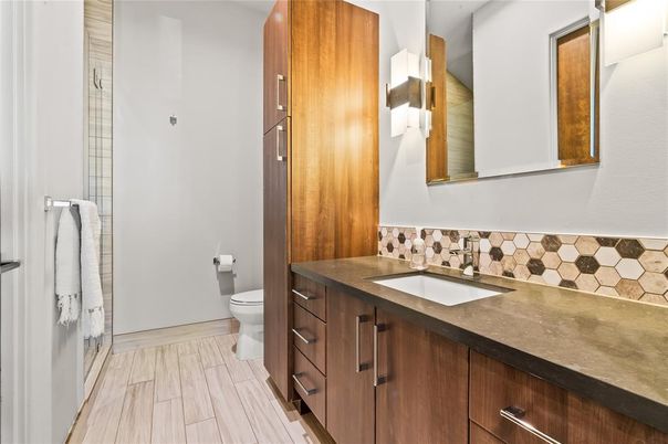 Bathroom, Interior, Wood Texture Flooring