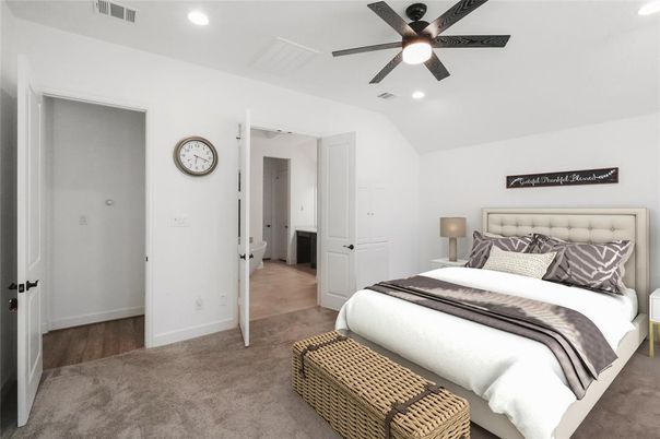 Bedroom, Interior, Recessed Lighting