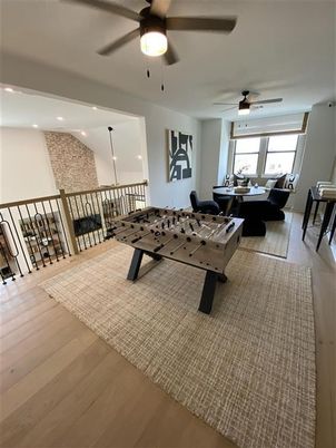 Billiard Table, Game Room, Interior, Living room, Recessed Lighting, Wood Texture Flooring