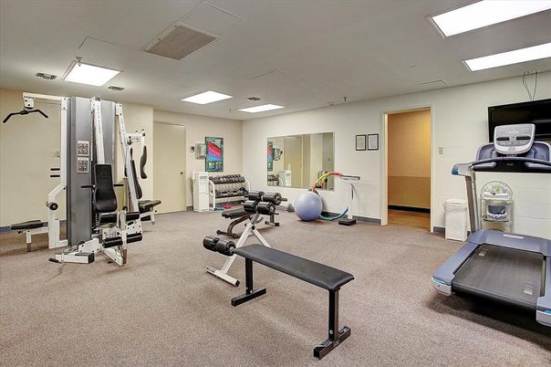 Fitness Equipment, Gym, Interior, Recessed Lighting