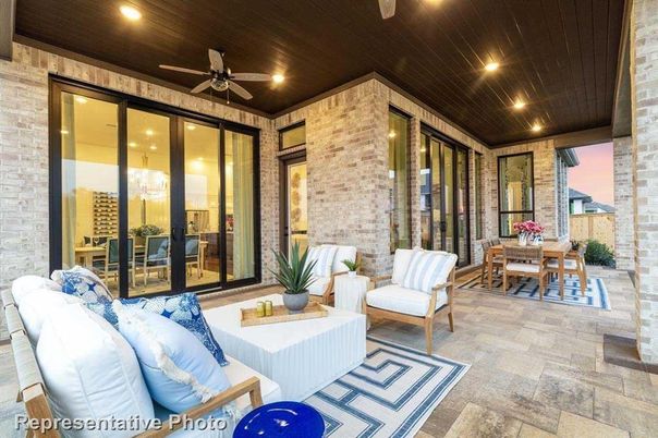 Dining room, Interior, Living room, Recessed Lighting, Stone Walls