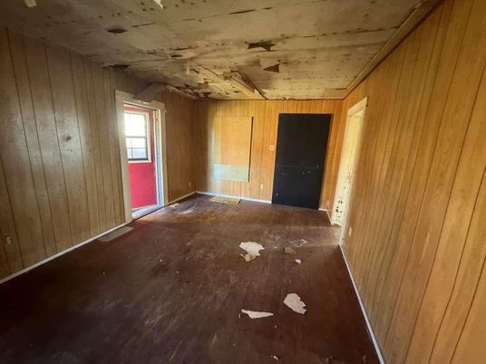 Empty room, Interior, Wood Texture Flooring, Wooden Walls