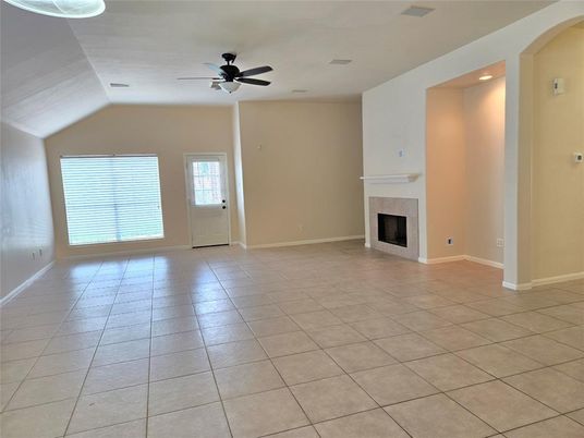 Empty room, Fireplace, Interior, Recessed Lighting