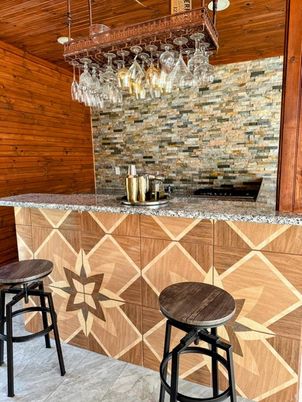 Chandelier, Interior, Wooden Ceilings, Wooden Walls