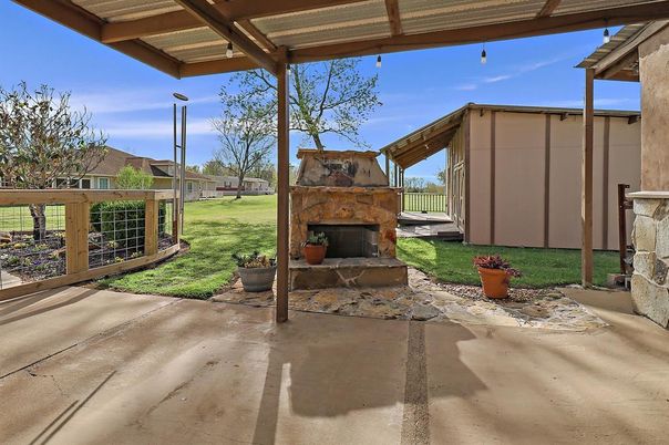 Backyard, Exterior, Fireplace