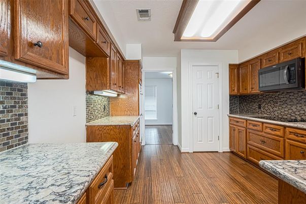 Interior, Kitchen, Wood Texture Flooring