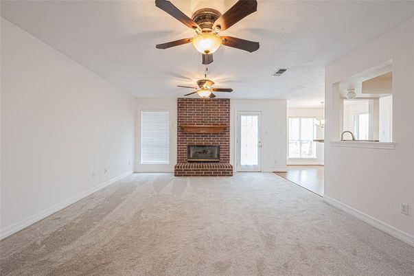 Empty room, Fireplace, Interior, Stone Walls