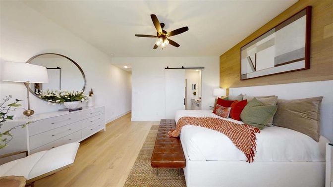Bedroom, Interior, Wood Texture Flooring