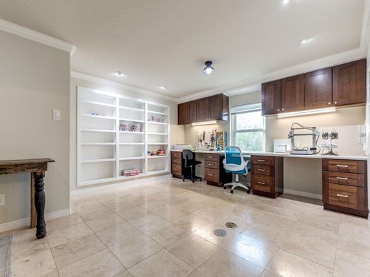 Home Office, Interior, Recessed Lighting