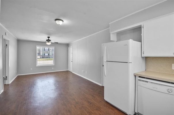 Empty room, Interior, Kitchen, Wood Texture Flooring