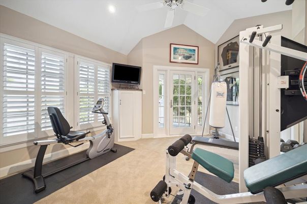 Fitness Equipment, Gym, Interior, Recessed Lighting