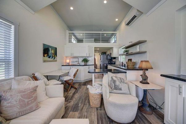 Dining room, Interior, Kitchen, Living room, Recessed Lighting, Wood Texture Flooring