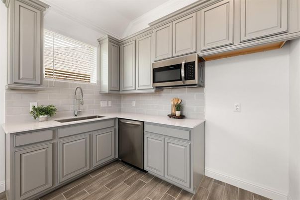 Interior, Kitchen, Wood Texture Flooring
