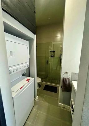 Bathroom, Glass Shower, Interior, Utility Closets, Washer