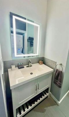 Bathroom, Interior, Wood Texture Flooring