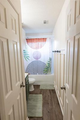 Bathroom, Interior, Wood Texture Flooring