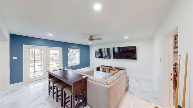 Interior, Living room, Marble, Recessed Lighting