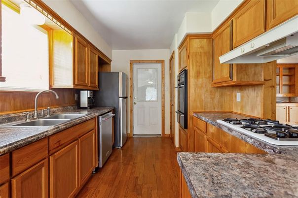 Interior, Kitchen, Wood Texture Flooring