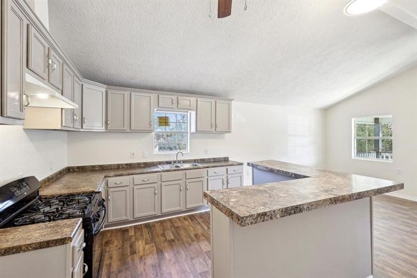 Interior, Kitchen, Wood Texture Flooring