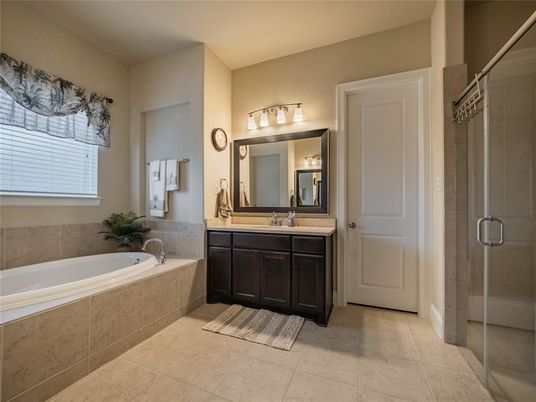 Bathroom, Dual Sink Vanities, Glass Shower, Interior